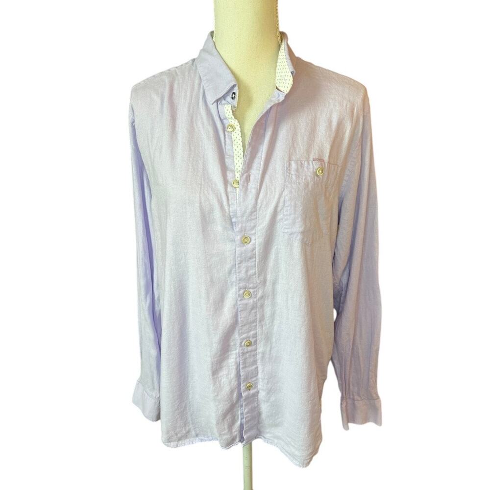 Ted Baker button down long sleeve dress shirt professional business preppy